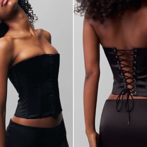 Danielle Guizio Corset Top – Black / Size M - Picture 7 of 12